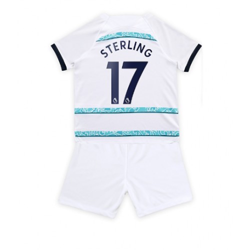 Dres Chelsea Raheem Sterling #17 Gostujuci za djecu 2022-23 Kratak Rukav (+ kratke hlače)